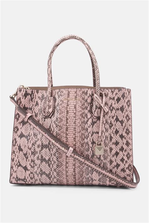 mercer large snakeskin tote bag